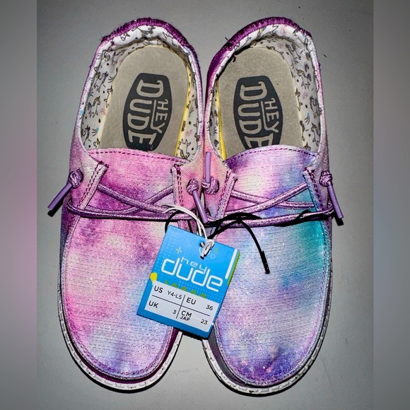 Hey Dudes Wendy Youth Dreamer Unicorn Y4 - Picture 1 of 5